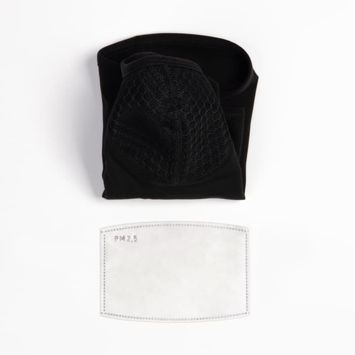 Бафф спортивный с фильтром «Мастер К», для защиты от ветра и пыли, чёрный