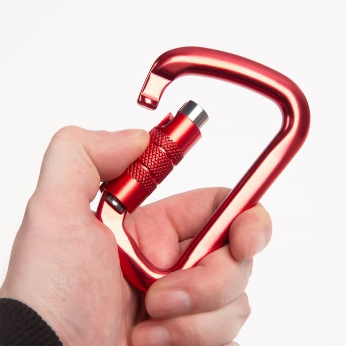 Карабин с байонетной муфтой «Мастер К», 11×7 см, 30 KN, красный