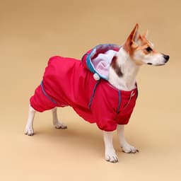 Комбинезон для собак, демисезонный, размер XS, ДС 21, Ог 29, ОШ 19 см, с сумкой, розовый