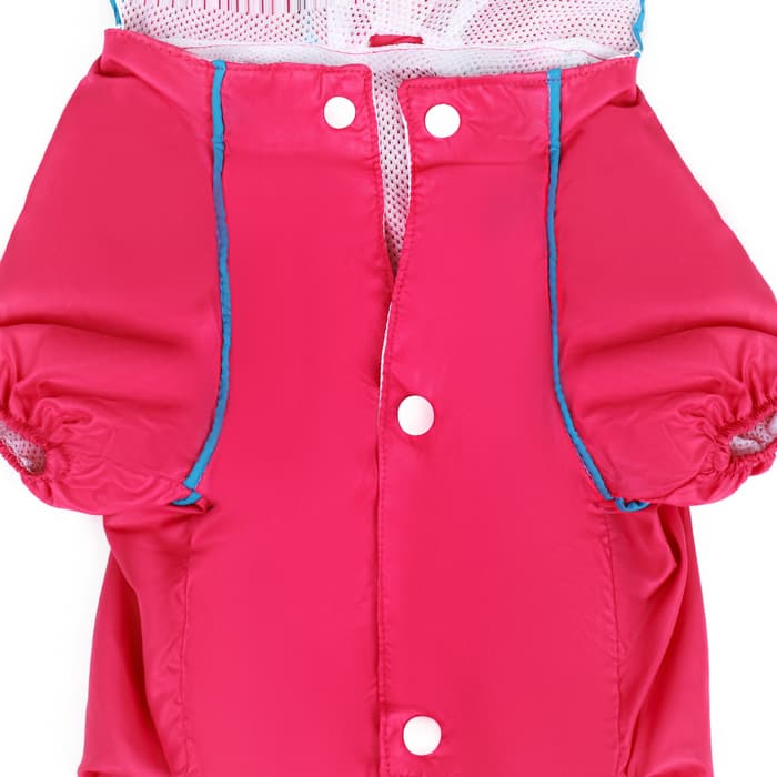 Комбинезон для собак, демисезонный, размер S, ДС 25, Ог 33, ОШ 23 см, с сумкой, розовый