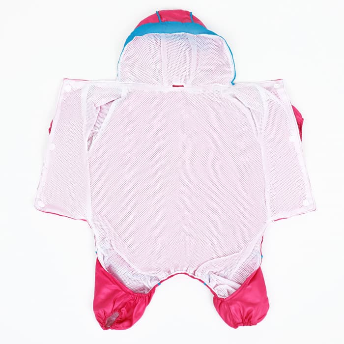 Комбинезон для собак, демисезонный, размер S, ДС 25, Ог 33, ОШ 23 см, с сумкой, розовый