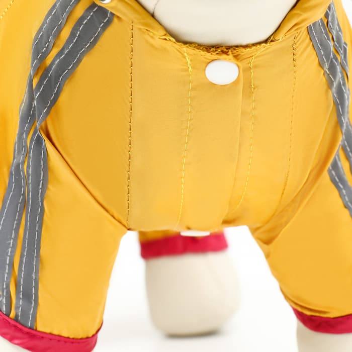 Комбинезон для собак, демисезонный, размер S, ДС 21-23, Ог 31-33, ОШ 23-25 см, жёлтый