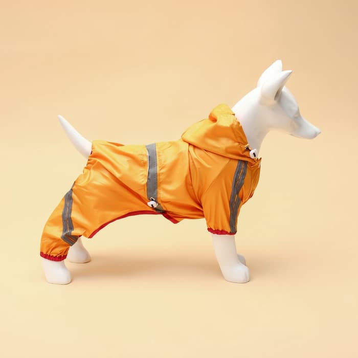 Комбинезон для собак, демисезонный, размер M, ДС 25-27, Ог 35-37, ОШ 27-29 см, жёлтый