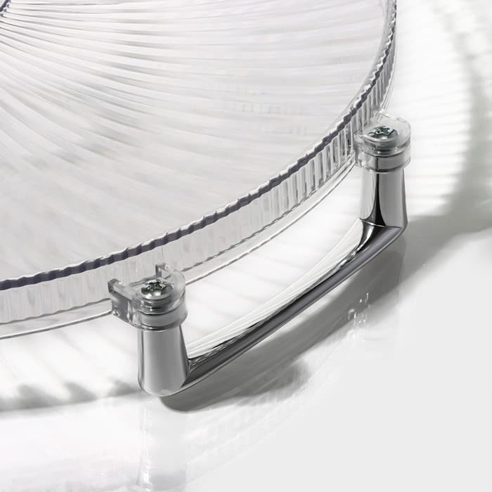 Диспенсер для напитков вращающийся Доляна «Графин», 4 отделения 1.6 л, 4 стакана 350 мл, белый