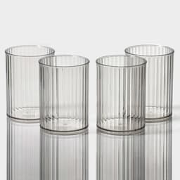 Диспенсер для напитков вращающийся Доляна «Графин», 4 отделения 1.6 л, 4 стакана 350 мл, белый