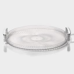 Диспенсер для напитков вращающийся Доляна «Графин», 4 отделения 1.6 л, 4 стакана 350 мл, белый