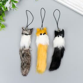 Брелок для ключей на подвеске «Пушистик. Лиса», на сумку, рюкзак, h=9 см, МИКС