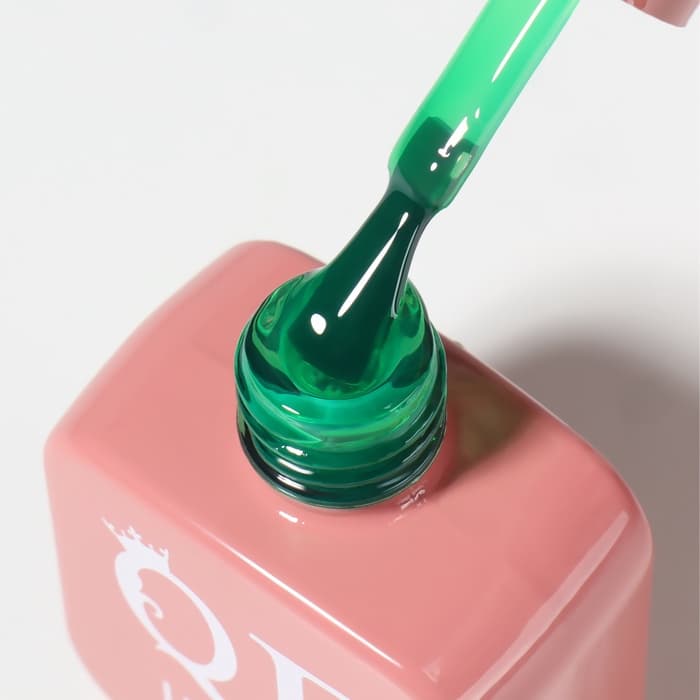 Гель лак для ногтей, витражный, трехфазный, 10 мл, LED/UV, зелёный (74)