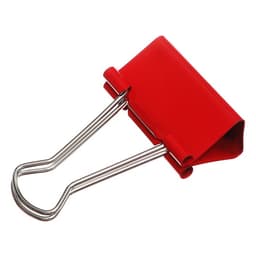 Набор зажимов для бумаг цветных 15 мм 60 штук, 5 цветов, в пластиковой тубе