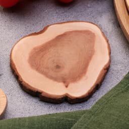 Подставка под кружку, цельная, срез, 8-10 см, можжевельник