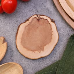 Подставка под кружку, цельная, срез, 8-10 см, можжевельник