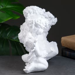 Фигурка гипс «Ангел тройной» белый 16×28×22 см