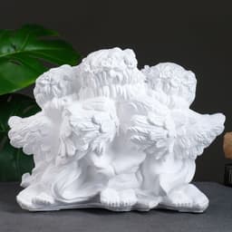 Фигурка гипс «Ангел тройной» белый 16×28×22 см