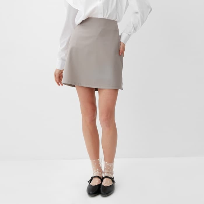 Юбка мини женская MINAKU: Casual Collection, бежевая, размер 50