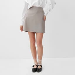 Юбка мини женская MINAKU: Casual Collection, бежевая, размер 50