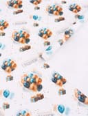 Бумага упаковочная «С днём рождения», глянец, 70×100 см, 1 лист