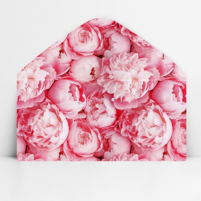 Конверт для денег «Пионы», 16.5×8 см