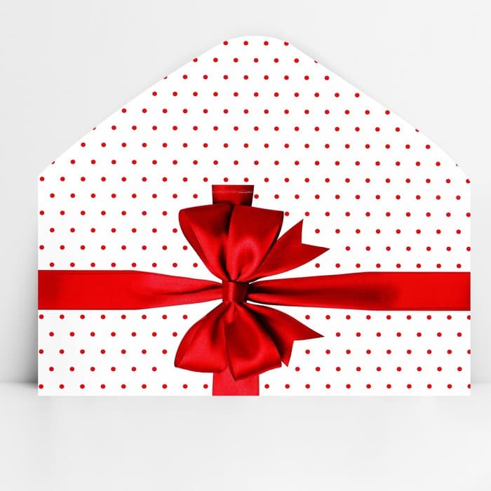 Конверт для денег «Бант красный», 16.5×8 см