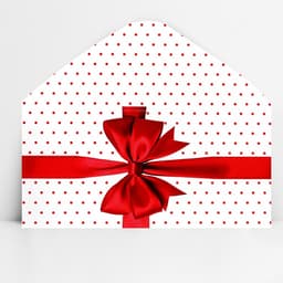 Конверт для денег «Бант красный», 16.5×8 см