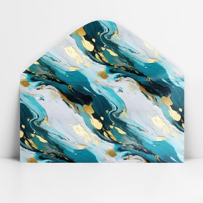 Конверт для денег «Мрамор зелёный», 16.5×8 см
