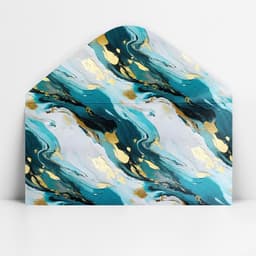 Конверт для денег «Мрамор зелёный», 16.5×8 см