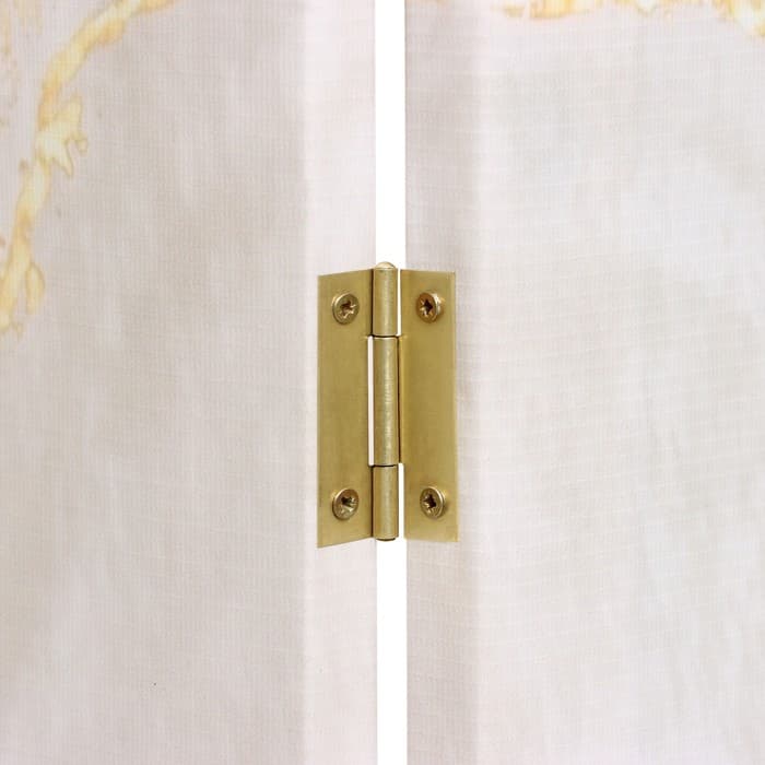 Ширма – перегородка «Дарим Красиво. Мрамор с золотой поталью», 200×160 см, цвет белый/золотой