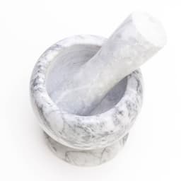 Ступка с пестиком, 250 мл, мрамор, белая