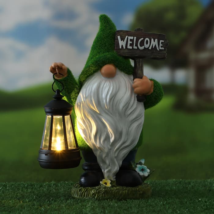 Садовая фигура - фонарь «Гном» 9×15×25 см, Greengo
