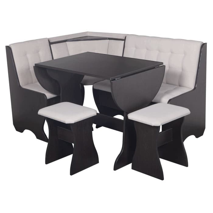 Кухонный уголок «КУ-1Л2У Т3», со столом, с табуретам, цвет венге/белый