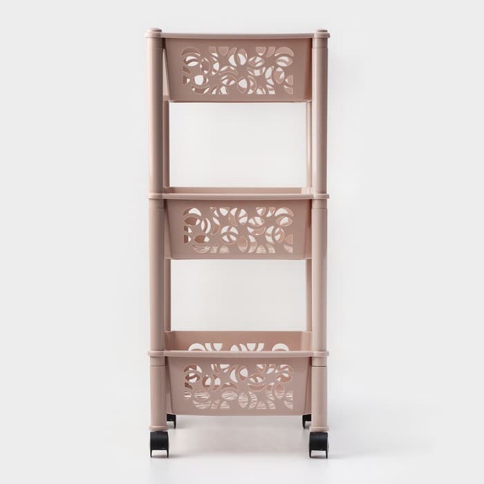 Этажерка напольная Prima, 3-х секционная, на колёсиках, МИКС