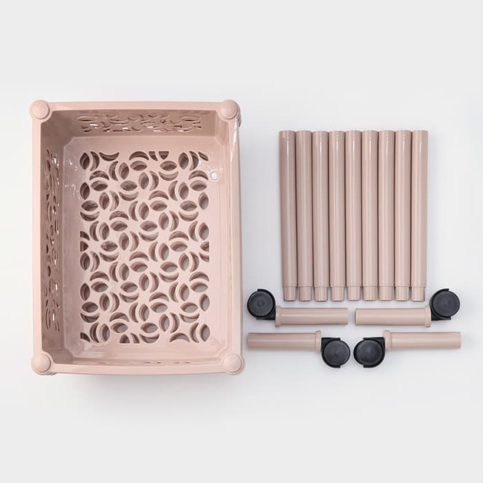 Этажерка напольная Prima, 3-х секционная, на колёсиках, МИКС