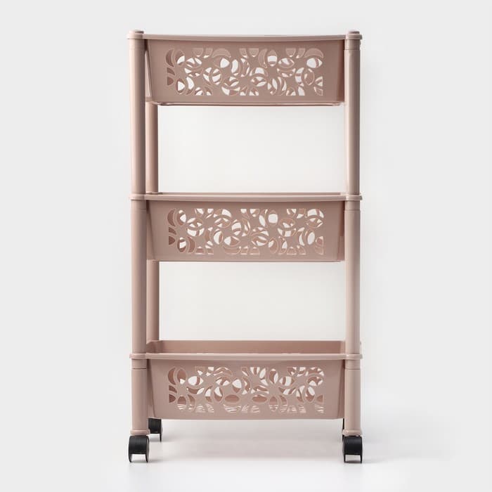 Этажерка напольная Prima, 3-х секционная, на колёсиках, МИКС