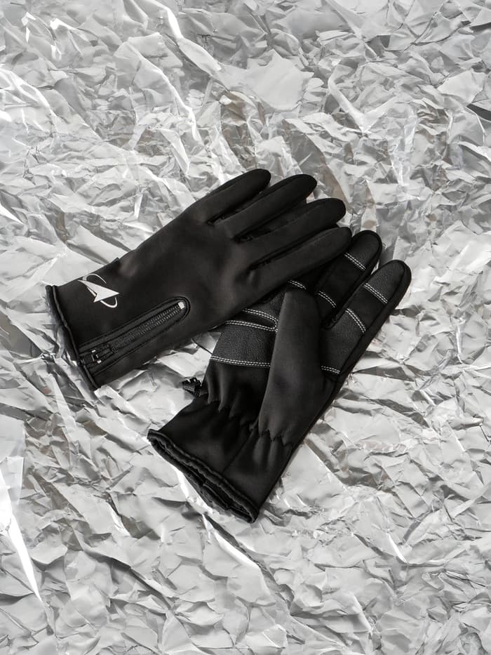 Перчатки РОСКОСМОС х ONLYTOP, р. S-M, чёрные