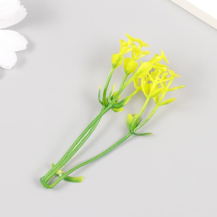 Искусственное растение для творчества «Чистотел», набор 12 шт., жёлтый, 9 см