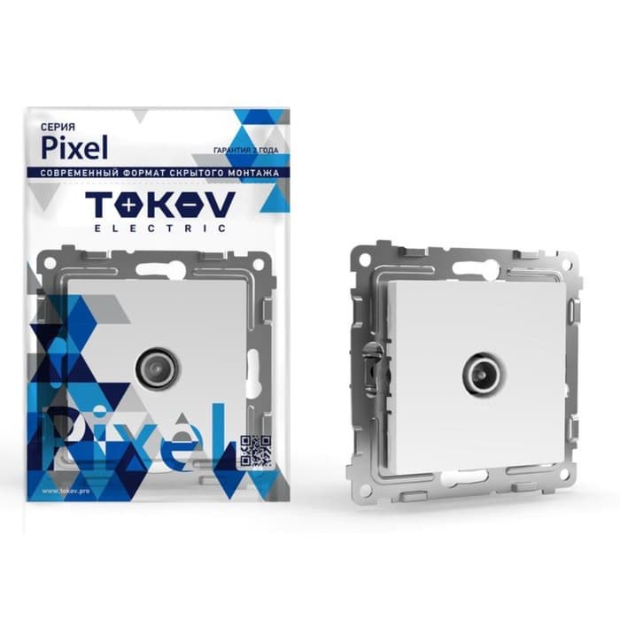 Коннектор TV TOKOV ELECTRIC Pixel Белый - PX-A1C-C01