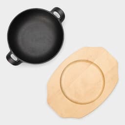 Сковорода Magma «Янсан», d=16.5 см, h=4.4, на деревянной подставке, индукция, чугун, чёрная