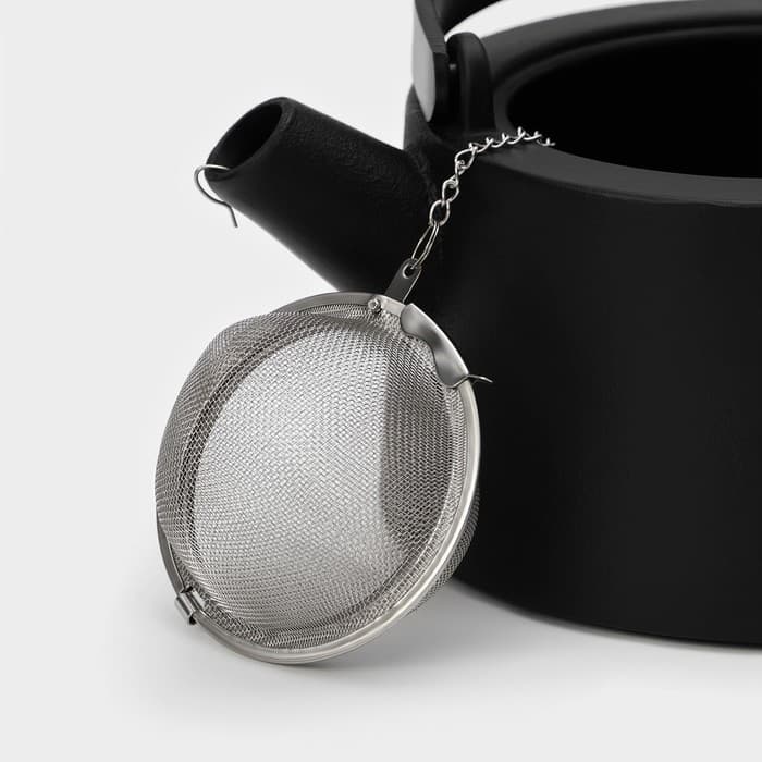 Чайник Magma «Сайгон», 1.1 л, чугун, с ситом, с эмалированным покрытием внутри, индукция, чугун, чёрный