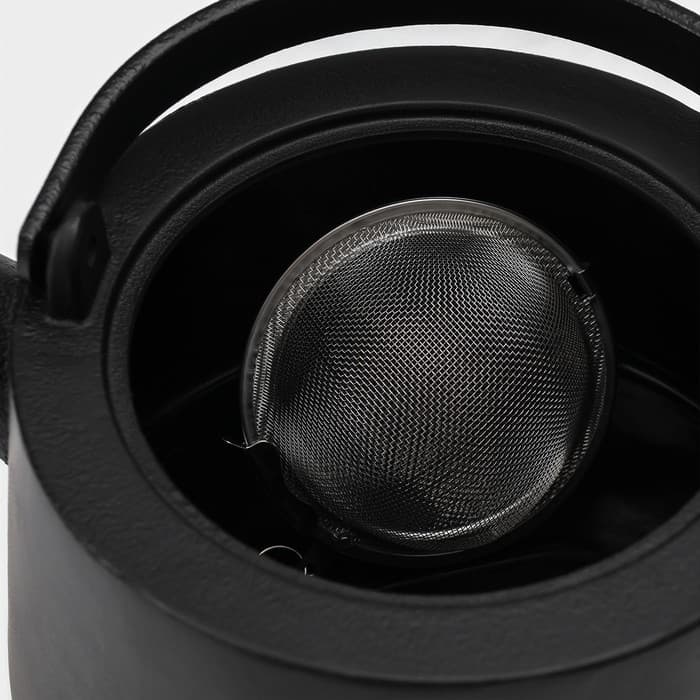 Чайник Magma «Сайгон», 1.1 л, чугун, с ситом, с эмалированным покрытием внутри, индукция, чугун, чёрный