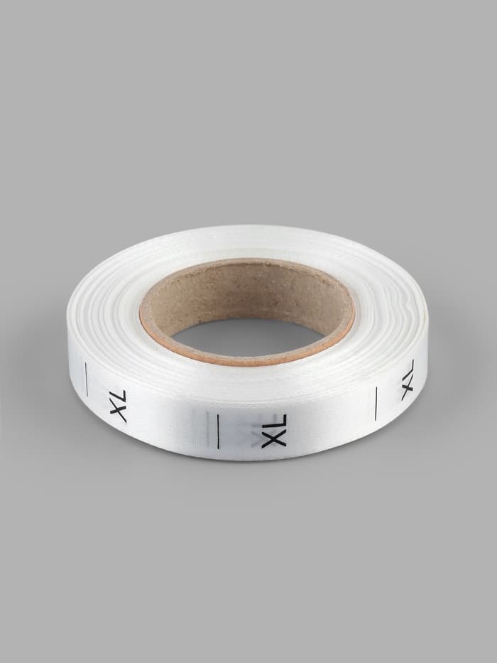 Размерник сатиновый, XL, 1000 шт., 12 мм, 30 м, белый