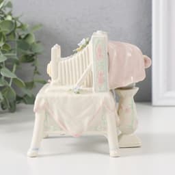 Сувенир музыкальный механический «Зайчик с ретро фотоаппаратом», керамика, 8.5×10.5×11 см