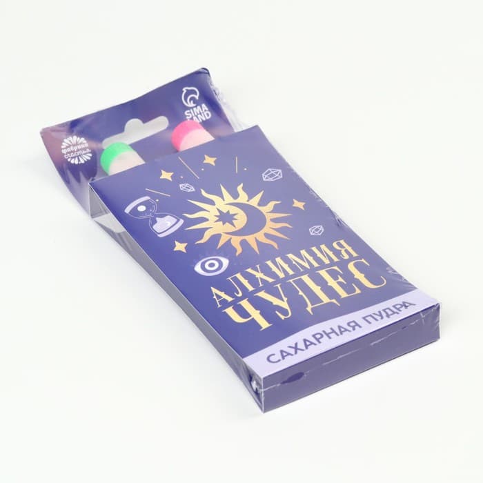 Конфета сахарная пудра «Алхимия чудес» на подложке, 2 шт.