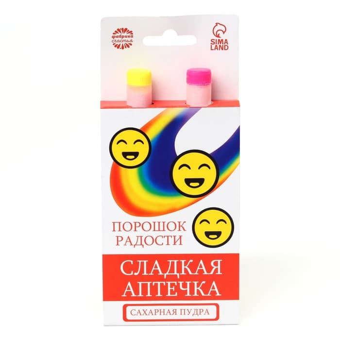 Конфета сахарная пудра «Порошок радости» на подложке, 2 шт.