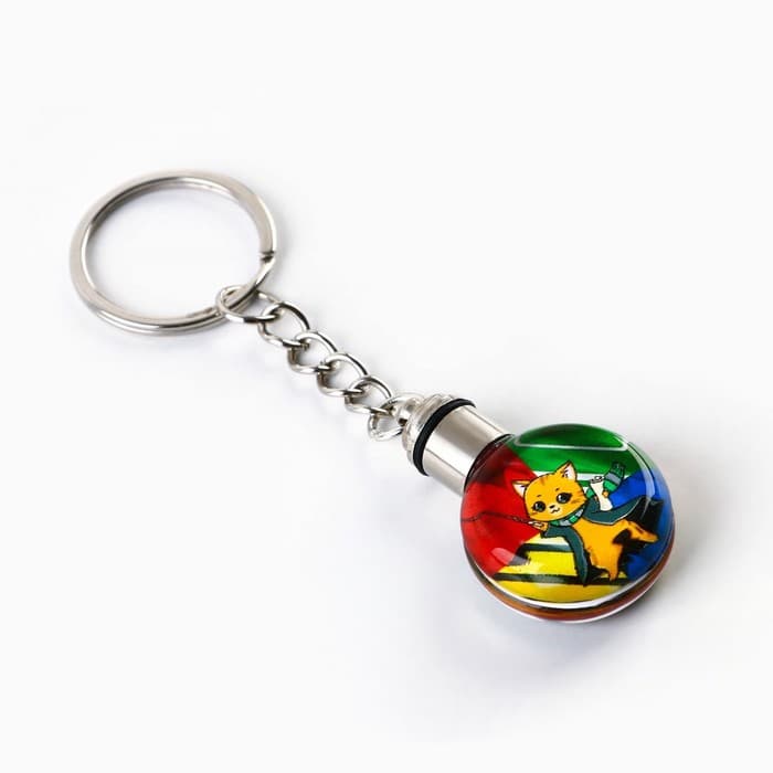 Брелок для ключей с фонариком «Кот», 4×2 см