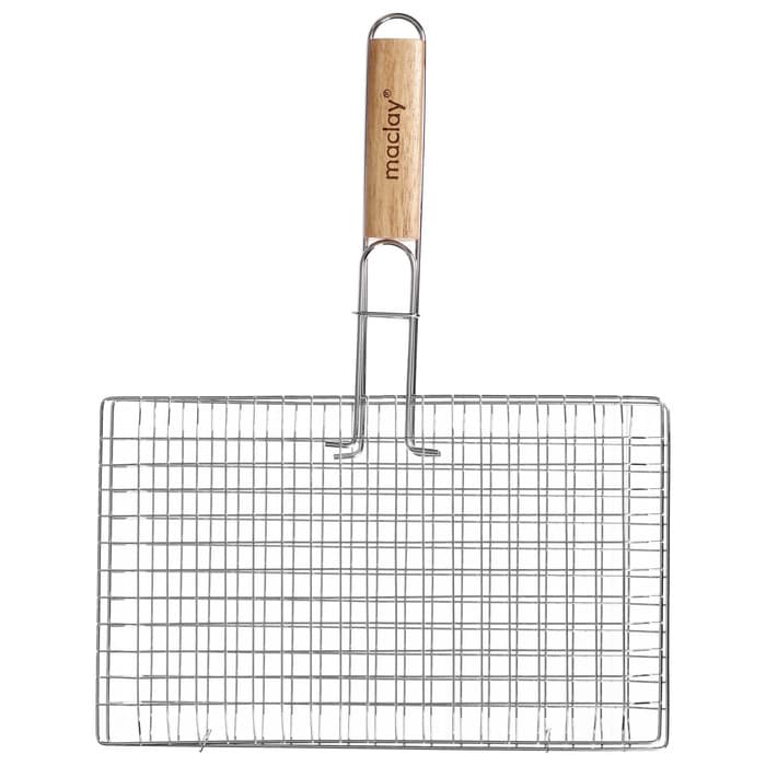 Решётка - гриль универсальная maclay, 21×34 см, хромированная сталь, для мангала