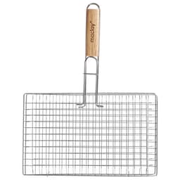 Решётка - гриль универсальная maclay, 21×34 см, хромированная сталь, для мангала