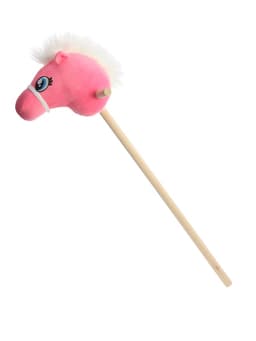 Мягкая игрушка ZABIAKA «Конь-скакун», на палке, розовая