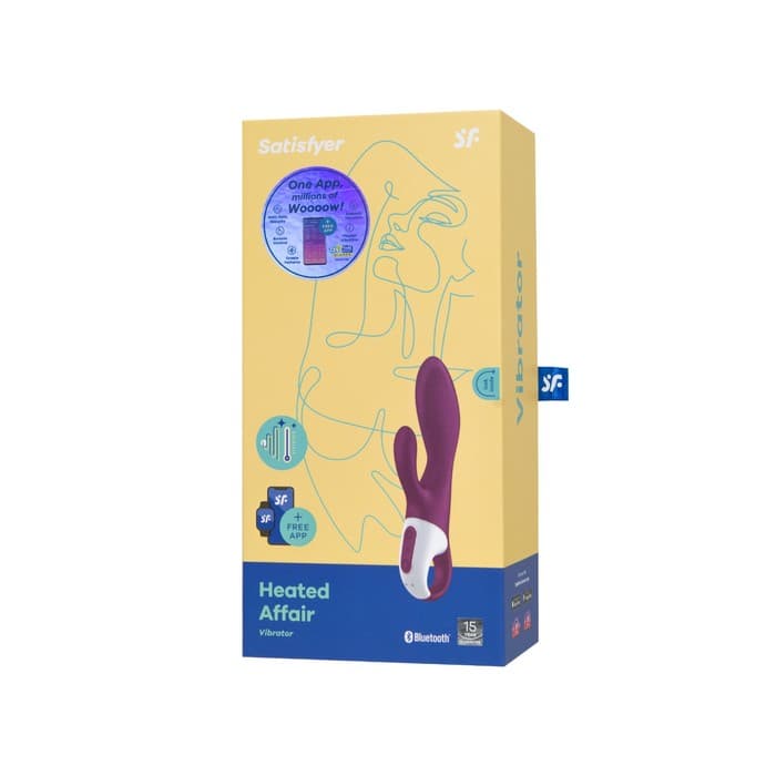 Вибратор Satisfyer Heated Affair с клиторальным стимулятором, цвет красный