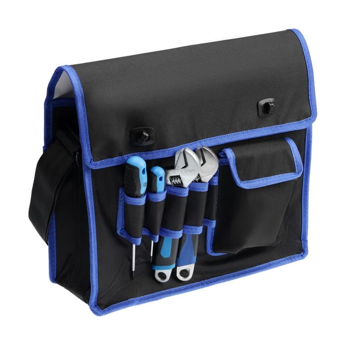 Сумка для инструментов ТУНДРА, карман и 5 петель, 2 отделения, ремень, 360×280×130 мм