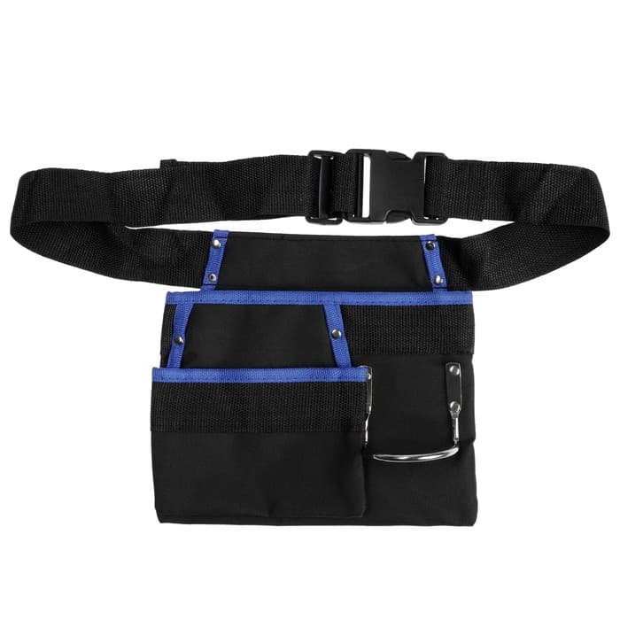 Сумка-пояс ТУНДРА, одинарная, держатель для молотка, 3 кармана