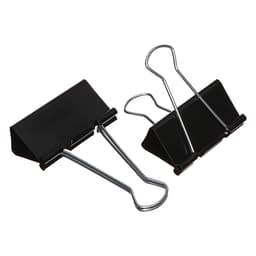 Набор зажимов для бумаг черных 41 мм 24 штук, в пластиковой тубе